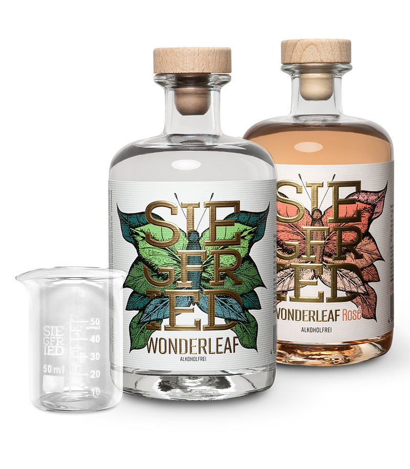 Wonderleaf (alkoholfrei) Set (je 1 Flasche Wonderleaf & Wonderleaf Rosé) + gratis Meßbecher