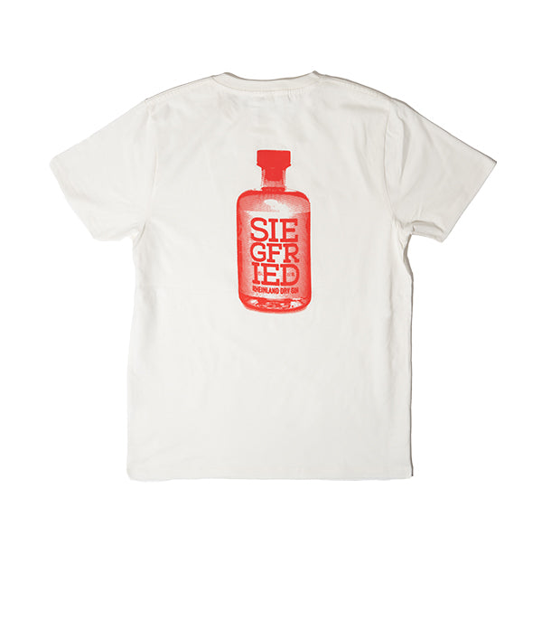 Organic T-Shirt mit Rückendruck "Bottle" - Größe S