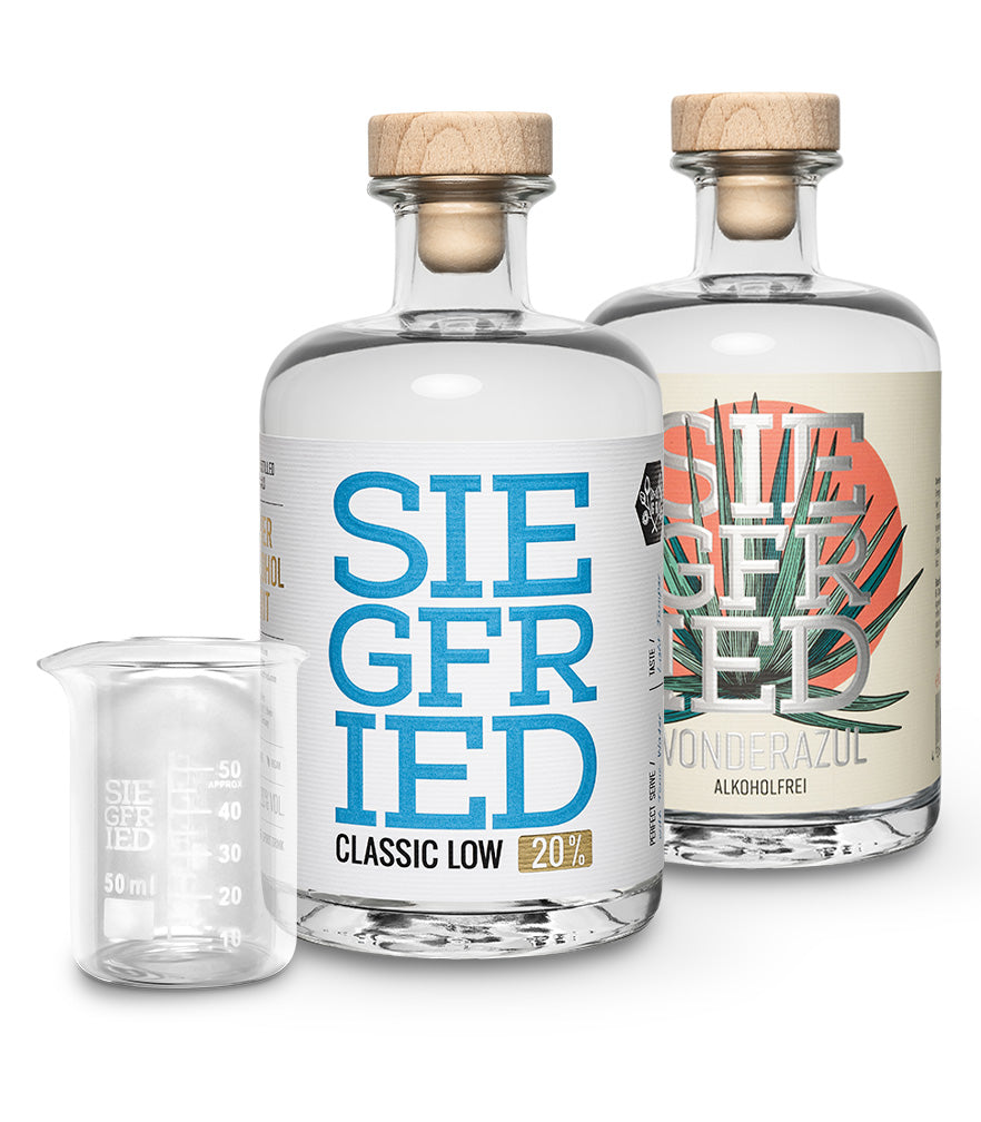 2 Flaschen nach Wahl + gratis Meßbecher