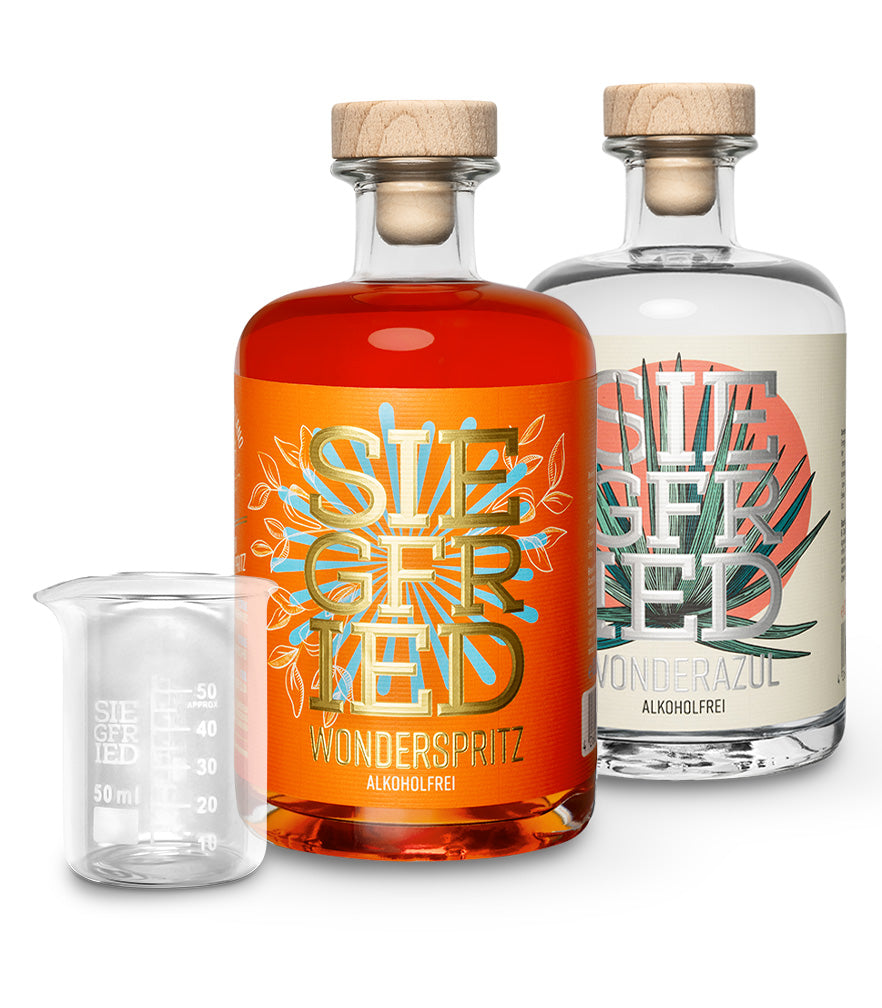 2 Flaschen nach Wahl + gratis Meßbecher