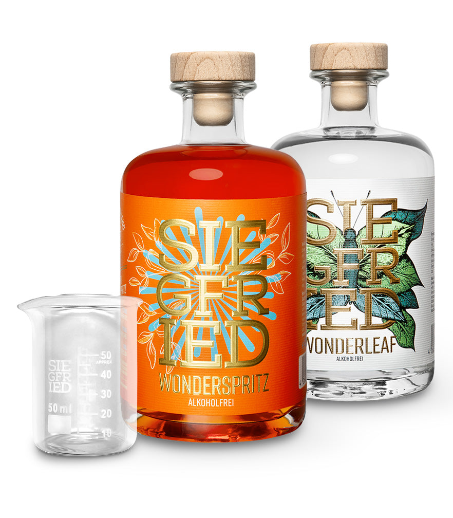 2 Flaschen nach Wahl + gratis Meßbecher