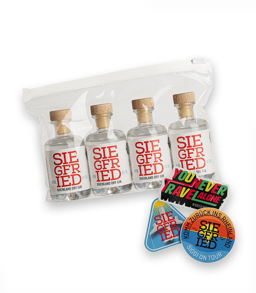 Siegfried Gin Mini "Travelpack" mit Aufklebern
